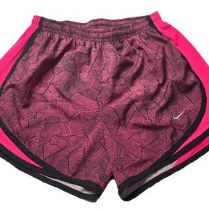 Nike Dri-FIT Women’s Running Shorts – Pink/Black Pattern – Size XS – Lined